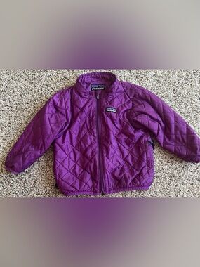 Patagonia Kids Quilted Purple Puffer Jacket